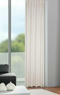 Produktbild von Fertigschal verdeckte Schlaufen "Waris" - Größe (HxB): 255x135cm Farbe: Weiß