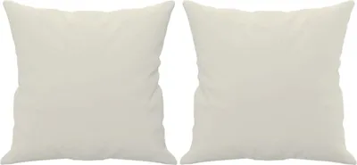 Obrázok produktu pre vidaXL Dekoračný vankúš 2 ks Krémový 40x40 cm Zamatový