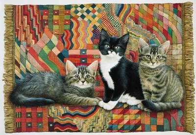 Obrázek produktu pro Grafika puzzle Christie, Posky a Zelly na dekoračním koberci - 1000 dílků