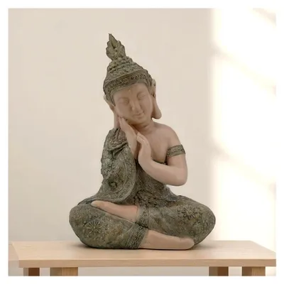 Produktbild von Gartenfigur Buddha aus Kunststein 34 x 49 cm Deko-Skulptur