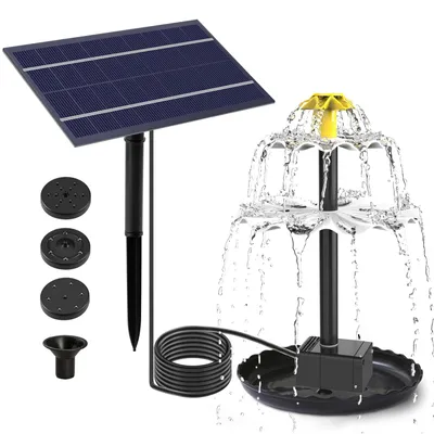 Solarbrunnen-Pumpe mit Panel, 2,5 W, für Teich & Vogelbad