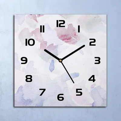Produktbild von Wanduhr Echt-Glas-Küchenuhr Abstraktion Aquarell Quarz 30x30 Deko Bilder