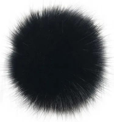 Produktbild von 14 cm/16 cm weicher Kunstfell-Bommel, DIY-Auto-Handtaschen-Schlüsselanhänger, flauschiger Kugel-Anhänger-Schwarz,14cm
