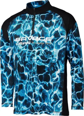 Produktbild von Savage Gear Marine UV Long Sleeve T-Shirt Sea Blue - Angelshirt, Größe:XXL