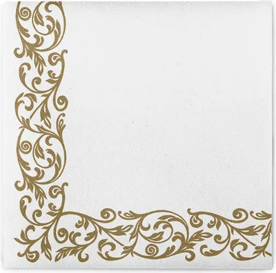 Produktbild von Airlaid Serviette Rob in Gold, 40 x 40 cm, 50 Stück - Mank - Ornamente Hochzeit Jubiläum Geburtstag