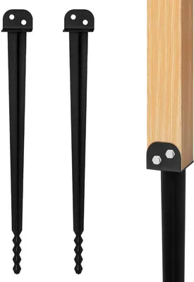 Immagine prodotto di Due supporti per fissaggio a incastro, lunghezza 700 mm, per un fissaggio robusto a pali in legno quadrati