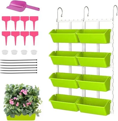 Productafbeelding van Verticale plantenbak voor balkon (lichtgroen)