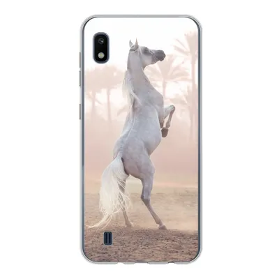 Produktbild von MuchoWow® Handyhülle Schutzhülle Hülle für Samsung Galaxy A10 Pferd - Sand - Palme Silikon Softcase Handy Hülle - Schutzhülle