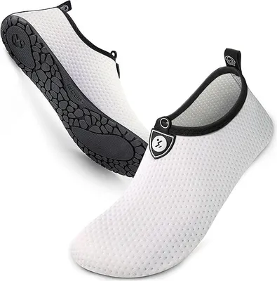 Produktbild von Wasserschuhe Schnelltrocknend Badeschuhe Uni Strand Weiß Gr. 44/45 EU