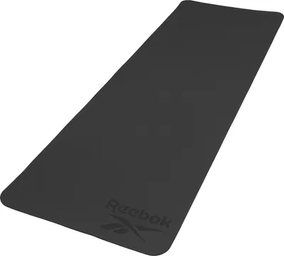 Produktbild von Reebok Yogamatte Schwarz, 4 mm dick, 176 x 61 cm, aus recycelten Materialien