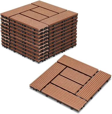 Immagine prodotto di Set di pavimentazione a incastro, 44 piastrelle in terrazzo, 30x30 cm