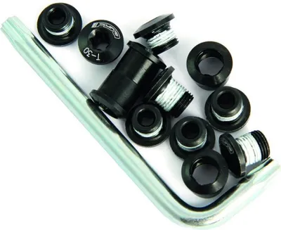 Produktbild von FSA Kettenblattschraubenset MTB 4-Arm 12-teilig Schwarz - langlebige Befestig...