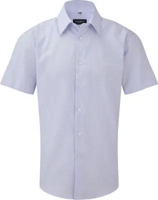 Produktbild von Russel Europe Herren Kurzarm Oxford Hemd, Größe:L, Farbe:Oxford Blue