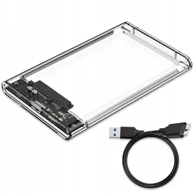 Obrázek produktu pro Průhledný box na 2,5palcový SATA HDD a SSD, USB 3.0, přenos dat až 5 Gb/s