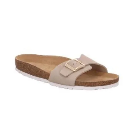 Produktbild von Rohde Damen Pantolette Leder Tieffußbett Schnalle Alba 5589, Größe:37 EU, Farbe:Beige
