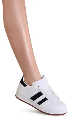 Produktbild von topschuhe24 3151 Damen Sneaker Skater Turnschuhe , Farbe:Weiß, Größe:38 EU