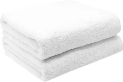 Produktbild von 2er Set Badetücher, 100% Baumwolle, 100x150 cm, weiß, extra flauschig