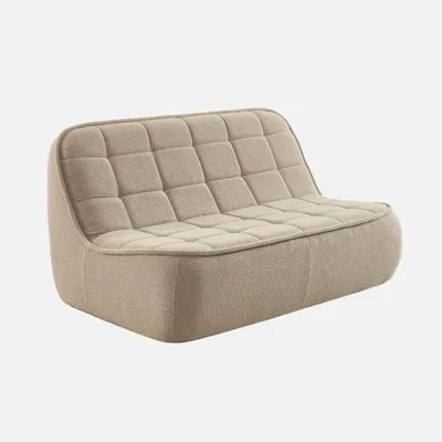 Produktbild von sweeek - 2-Sitzer Sofa mit strukturiertem Bouclé-Bezug - Beige