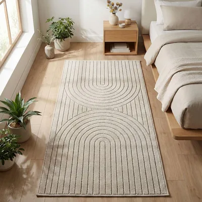 Zdjęcie produktu dla Carpetsale24 Dywan Zewn?trzny Nowoczesny Boho Design Efekt 3D Odporny na UV Idealny na Taras do Salonu i Kuchni, Rozmiar: 80x150 cm