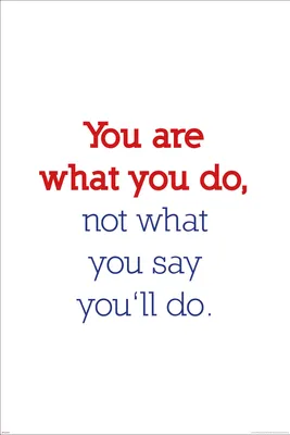 Produktbild von You are what you do - Motivational Kunstdruck  - Poster Druck - 61x91,5 cm
