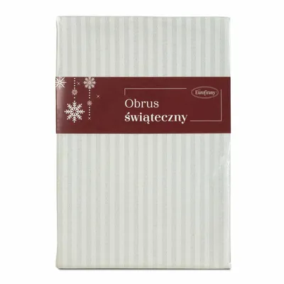 Zdjęcie produktu dla Świąteczny obrus do dekoracji stołu FlanoSH 6 szampan 85x85