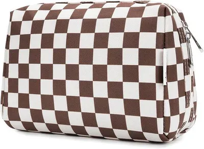 Immagine prodotto di Borsa da trucco da donna grande, marrone scuro