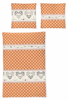Produktbild von Irisette Feinbiber Bettwäsche Davos 155x220 Landhaus orange 8533-50