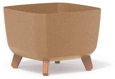 Obrázek produktu pro Prosperplast s.r.o. Květináč s nožičkami GRACIA SQUARE ECO WOOD 29 cm, béžová