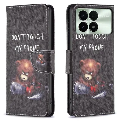 Immagine prodotto di Per Xiaomi Redmi K70E / Poco X6 Pro Custodia a libro in Pelle finta Motivo 6 Custodia protettiva