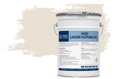 Image de Wixx Lasure Clôture UV+ - RAL 9001 | Blanc crème - 1L