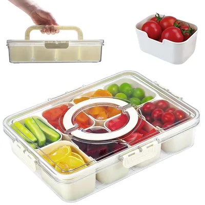 Immagine prodotto di Contenitore per snack con 8 scomparti e coperchio