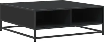Produktbild von vidaXL Couchtisch Schwarz 80x80x30 cm Holzwerkstoff und Metall