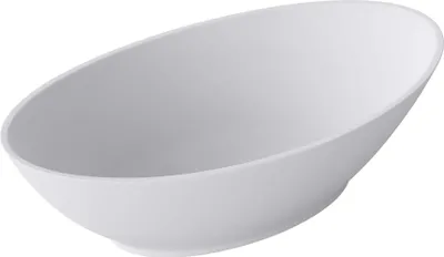 Immagine prodotto di doporro Lavabo da Appoggio, Lavandino Bagno 62.5x34.5x17.5cm, Lavabo Ovale da Minerale Fuso Colossum807, Biano Opaco