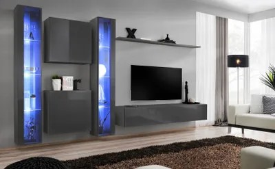 Zdjęcie produktu dla Ściana do salonu RIONATA 16 - grafit
