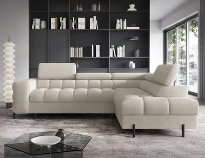 Produktbild von Ecksofa Couchgarnitur Ferucce – Modernes L-Sofa mit Schlaffunktion & verstellbaren Kopfstützen