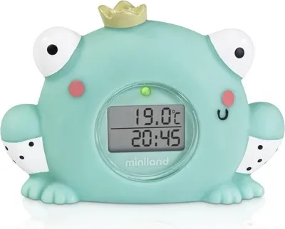 Immagine prodotto di Termometro da bagno e ambiente con orologio - Rana