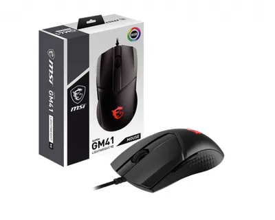 Produktbild von MSI Clutch GM41 Lightweight V2, Beidhändig, Optisch, USB Typ-A, 16000 DPI, Schwarz