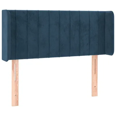 Produktbild von vidaXL Kopfteil mit Ohren Dunkelblau 93x16x78/88 cm Samt