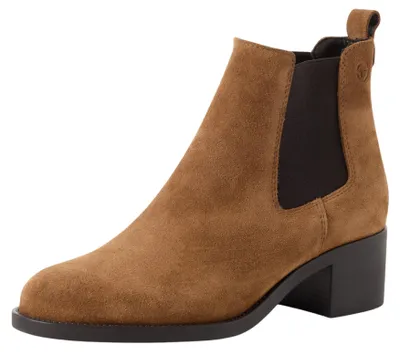 Immagine prodotto di Tamaris donna stivaletto Chelsea boot pelle tacco a blocco comodo 1-25026-41, misura:38 EU, colore:Marrone
