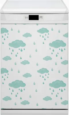 Produktbild von Magnetmatte Geschirrspüle Abwaschbar Küche Magnete  Nachbildung 45x80 cm  - Wolken Regen