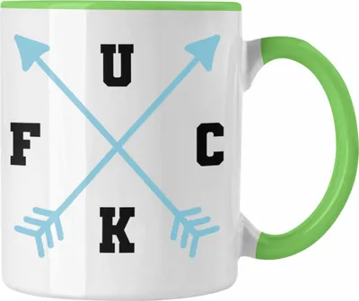 Produktbild von Trendation - F*** Tasse Geschenk Lustige Tasse Spruch Geschenkidee Neues Zuhause (Grün)