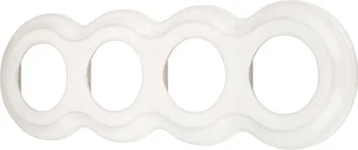 Image de Porcelaine Retro Curve frame 4-fold I PR1 white