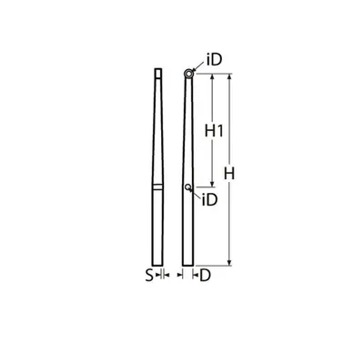 Produktbild von Relingstütze, Edelstahl A4, 25mm, 610mm