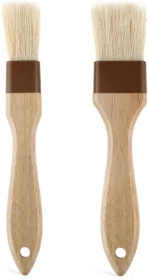 Produktbild von Silikonische Grillborsten - Naturhaar - Hitzebeständig - 2 Stück (Klein + Mittel)