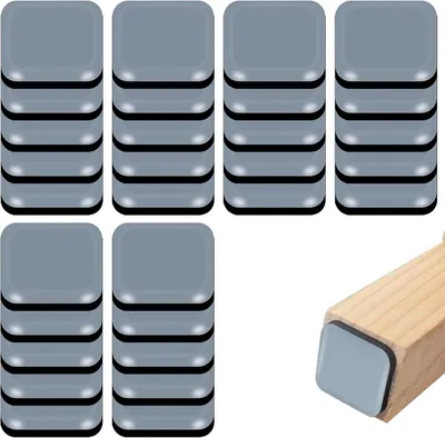 Produktbild von Selbstklebende Teflongleiter 30 Stück für Möbelgleiter Teppich Stuhlgleiter | Teflon Gleiter für schwere Möbel und Stuhlbeine (Quadrat, 20 x 20 mm)
