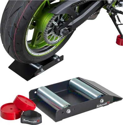 Produktbild von Servicerollen für das Hinterrad einer MOTORRAD-Rampe ROTHEWALD Solid