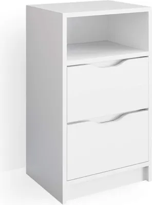 Obrázek produktu pro Noční stolek Ruben, dřevěný, bílý, 38 x 66,6 cm