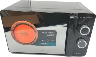 Produktbild von Cecotec 01526, Arbeitsplatte, Solo-Mikrowelle, 20 l, 700 W, Drehregler, Schwarz
