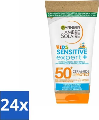 Produktbild von Garnier - Ambre Solaire - Sonnenschutzmittel - Kinder - LSF 50+ - Reisegröße - 50 ml - Vorteilspack - 24 Stücke