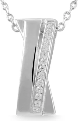 Produktbild von 925/- Echt Silber Anhänger ohne Kette "Leoline" mit Zirkoniabesatz, 925/rhodiniert